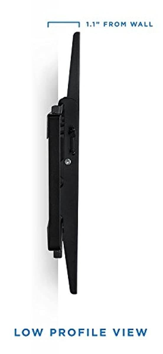 MOUNT-IT! Low Profile TV Wall Mount [50" to 100" Displays] [165 lbs Capacity] Mounting Bracket for Large Flat Screen, LCD, LED, OLED and Plasma TVs, VESA Compatible up to 800x400 (Black)