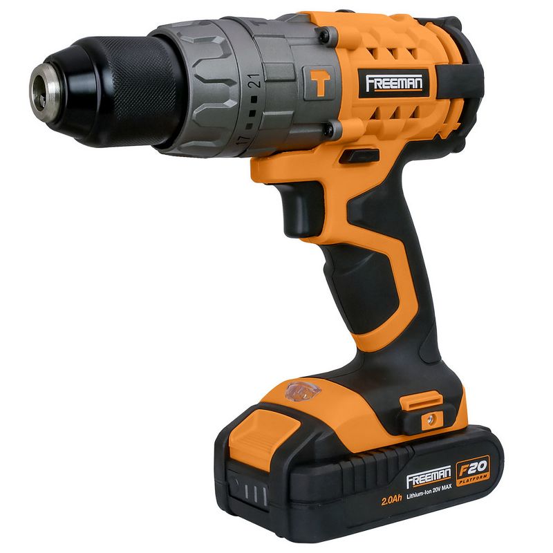 Freeman PECCKT 20V Lithium-Ion Cordless 2-Tool and LED Light Combo Kit (2 Ah)