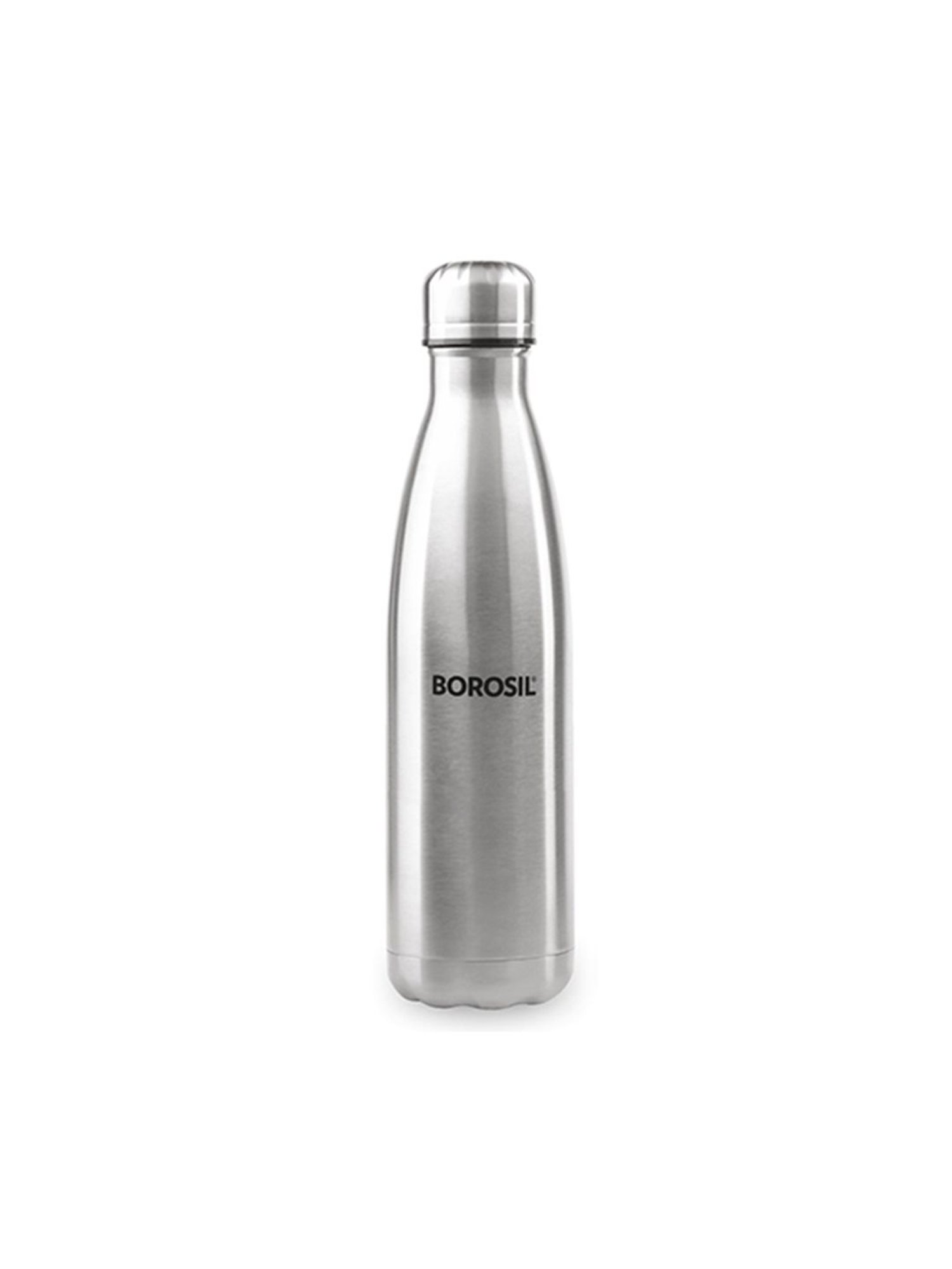 Borosil Silver Stainless Steel Hydra Bolt Vacuum Insulated Flask Water Bottle - 350 ml