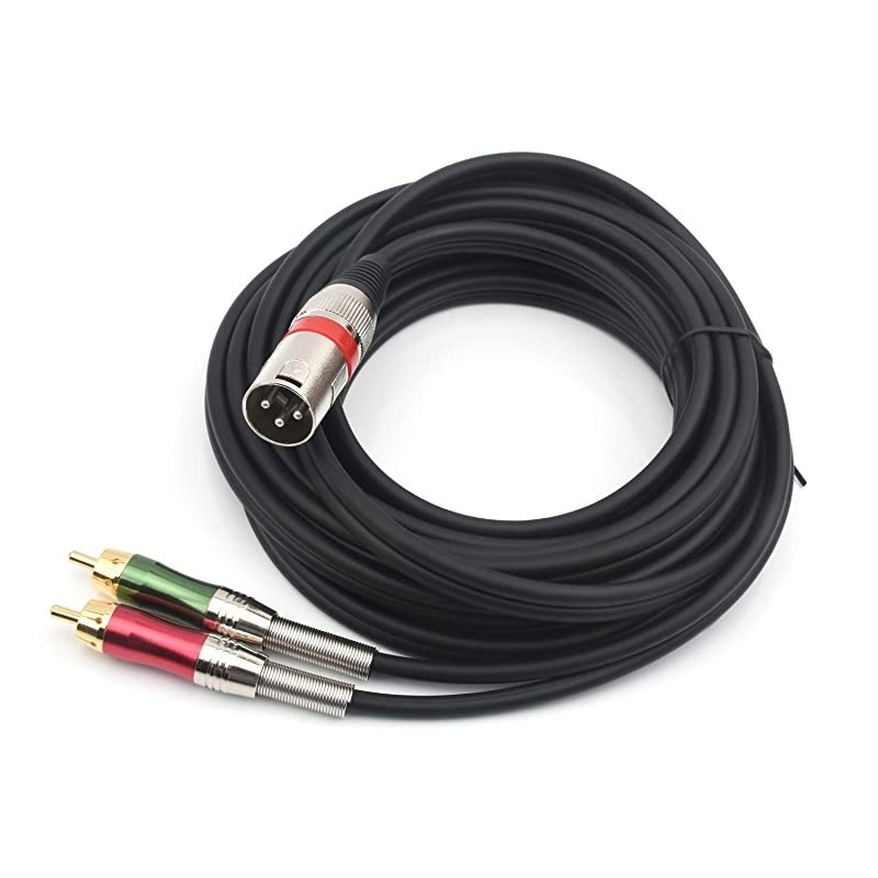 2Male to 2Male RCA Audio Cable 15Feet 10Pack