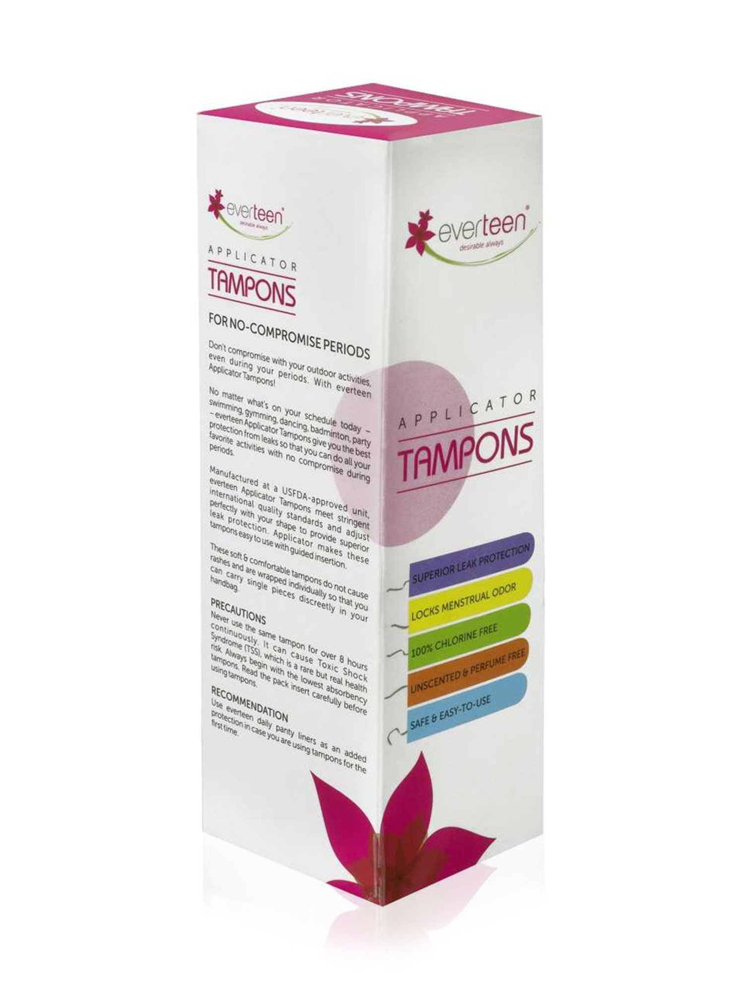 everteen Super Applicator Tampons for Periods in Women - 1 Pack - 8 Pcs