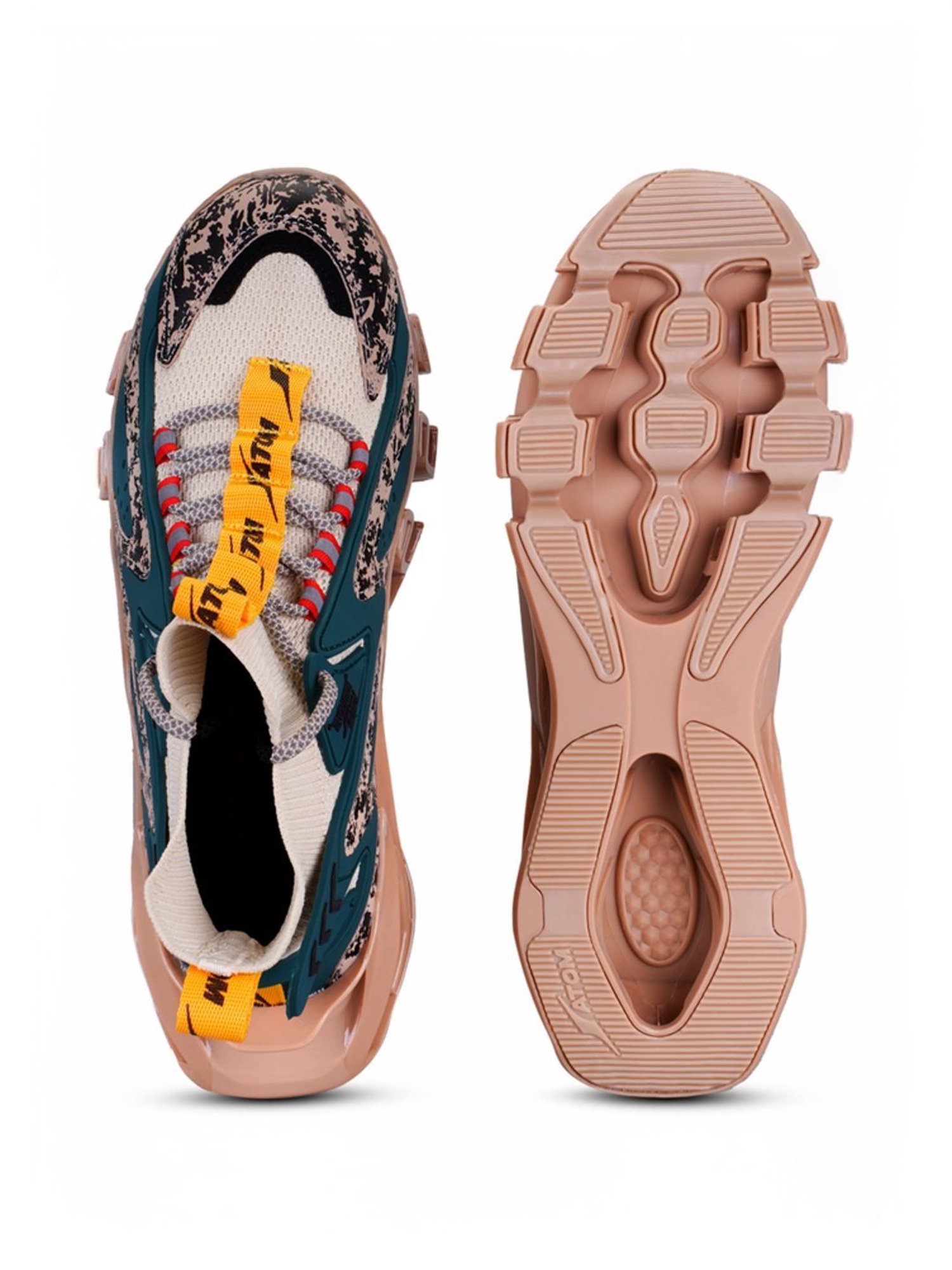 Atom Men's Multi Print Beige Running Shoes