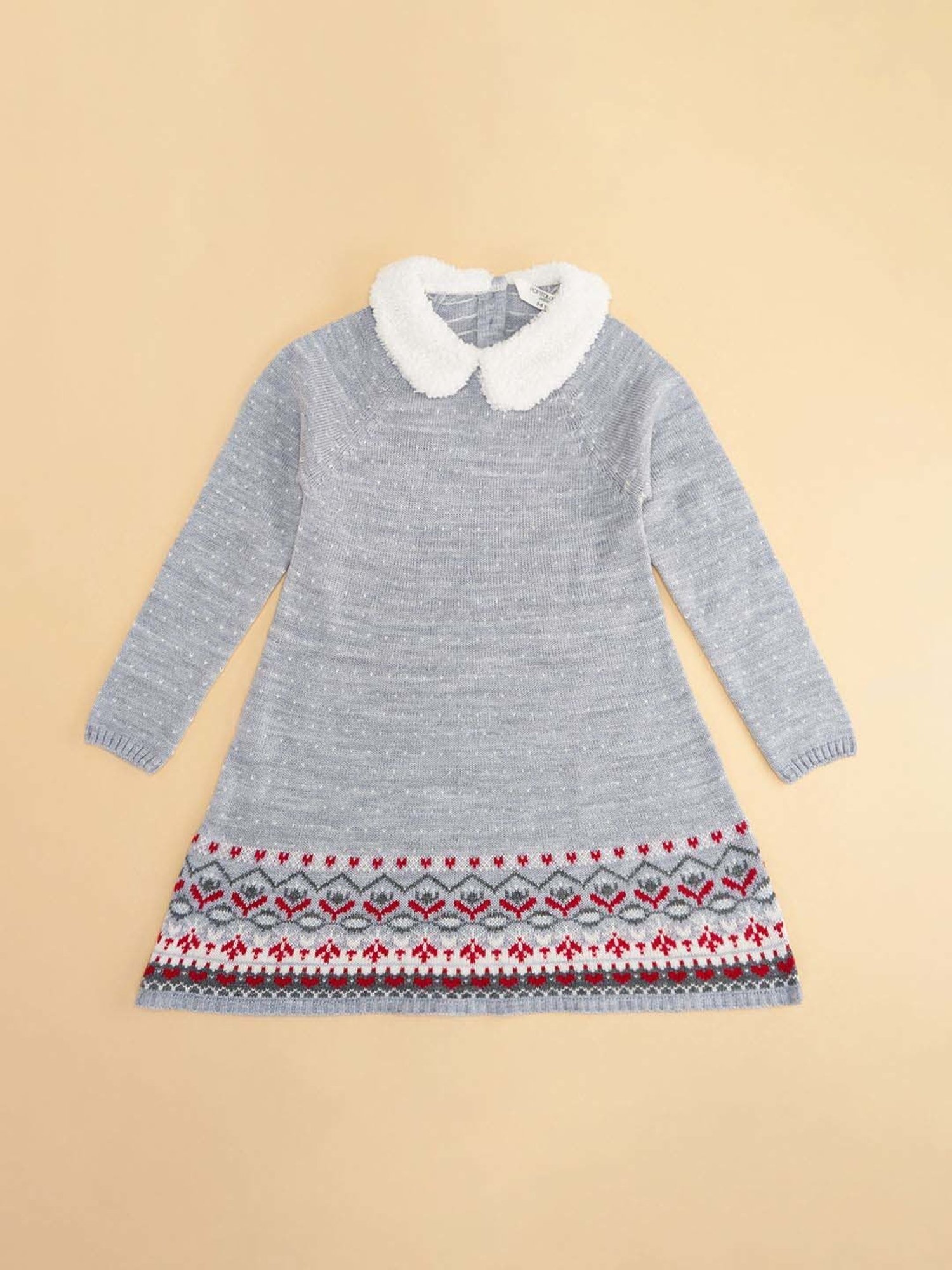 Pantaloons Junior Grey Regular Fit Full Sleeves Sweater
