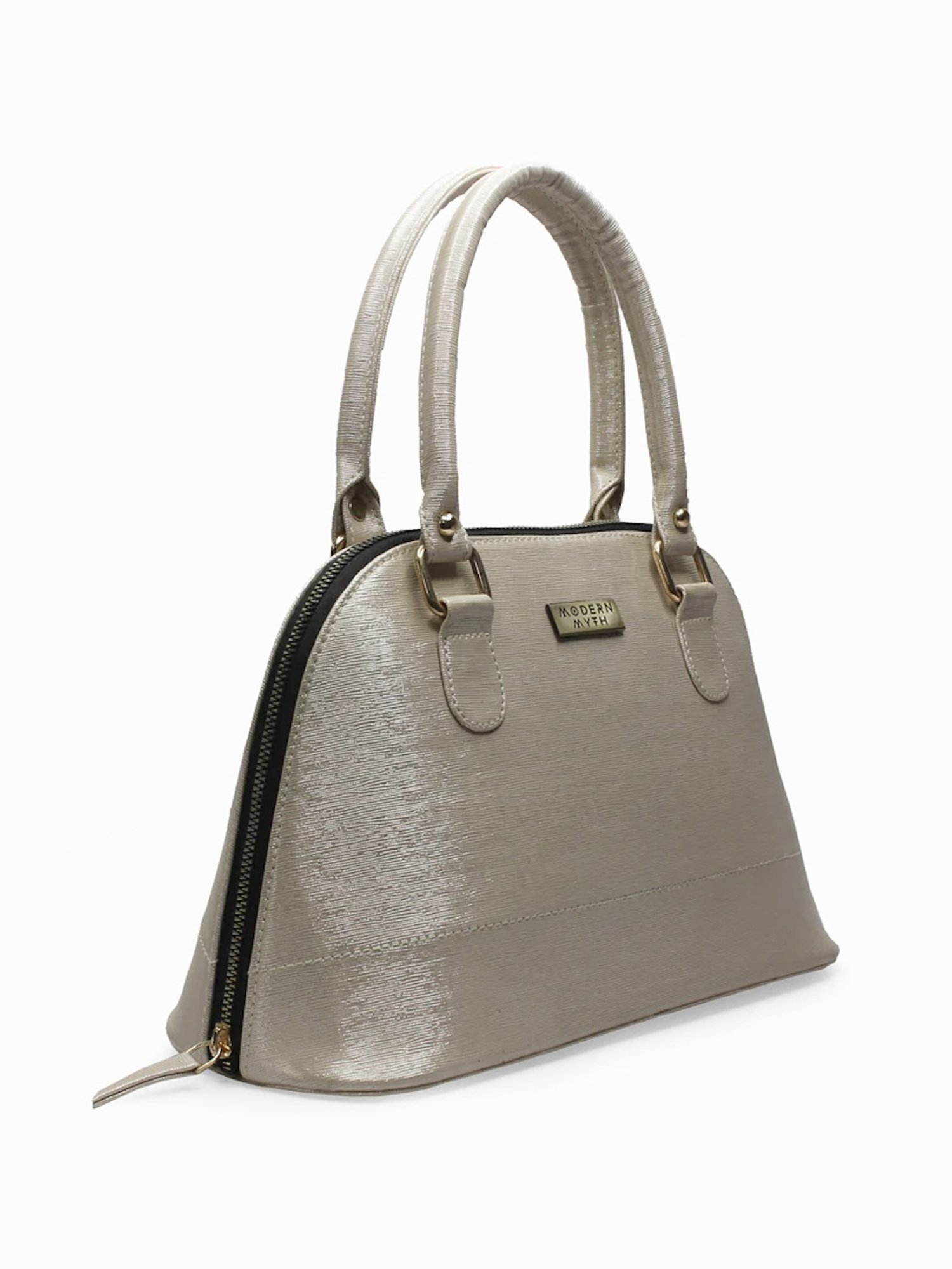 Modern Myth Golden Textured Medium Handbag