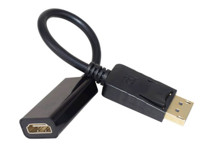 DP to HDMI Cable,Male to Female Converter Adapter Cable Black