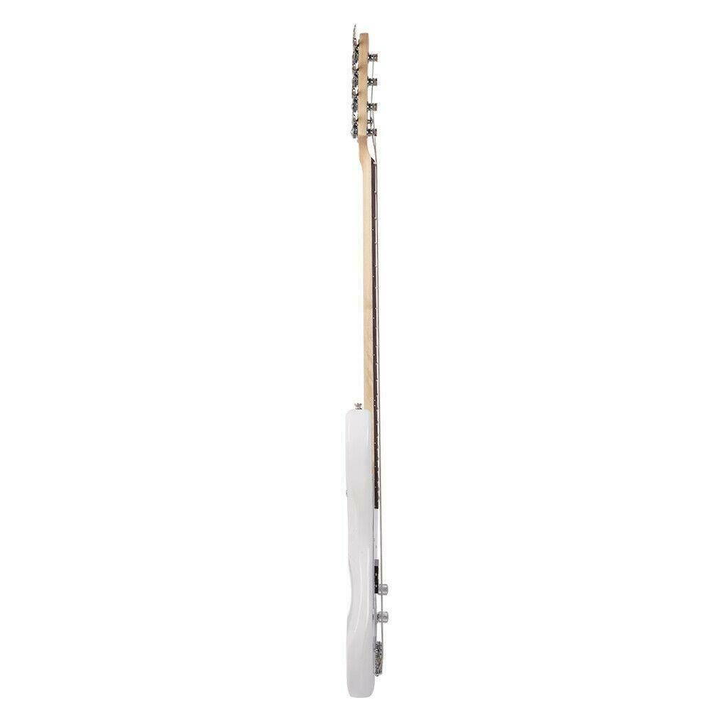 New White Beginner Band 4 String Electric Bass Guitar Musical Instruments