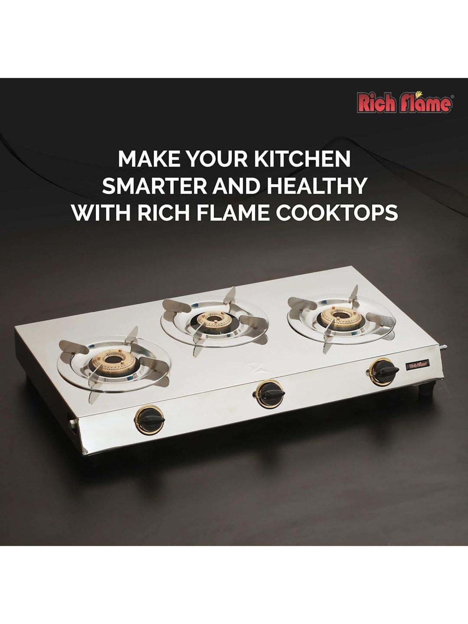 Glen LPG Gas Stoves with 3 Burner