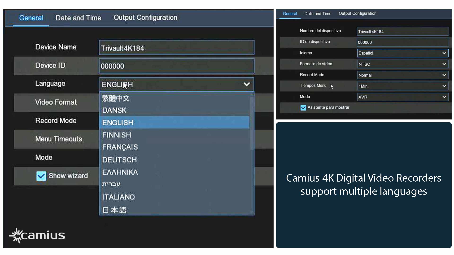 Camius 4K 8 Channel Security DVR camera system with Hard Drive 3TB, 4 x 4K Outdoor Wide Angle Analog Bullet Security Cameras - 100 degree view - expandable to 12CH including 4 IP channels - 124K48M3T