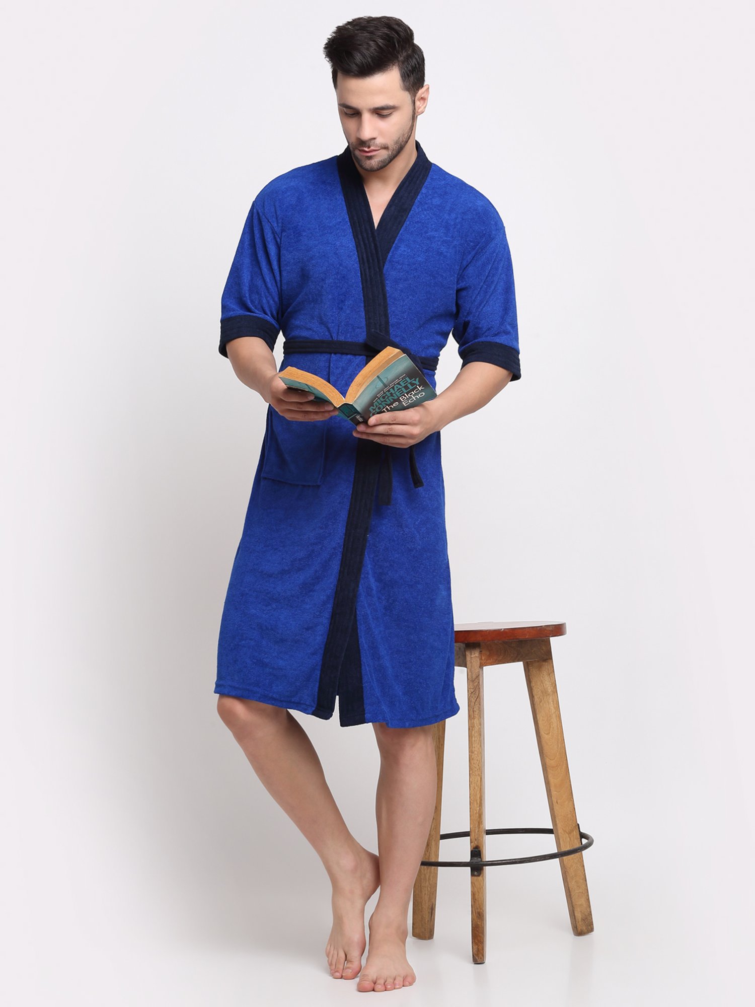 Trident Comfort Living Grey Cotton 380 GSM Bathrobe