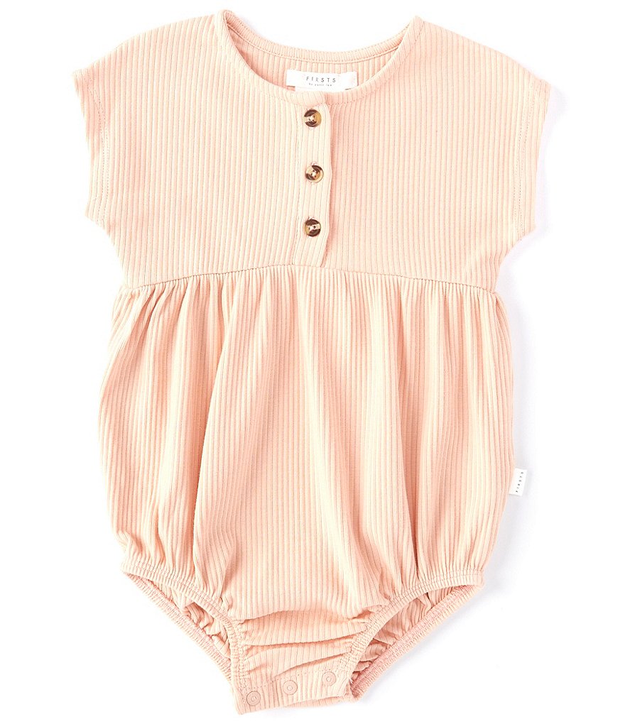 Petit Lem Baby Girls 12-24 Months Ribbed Bubble Shortall