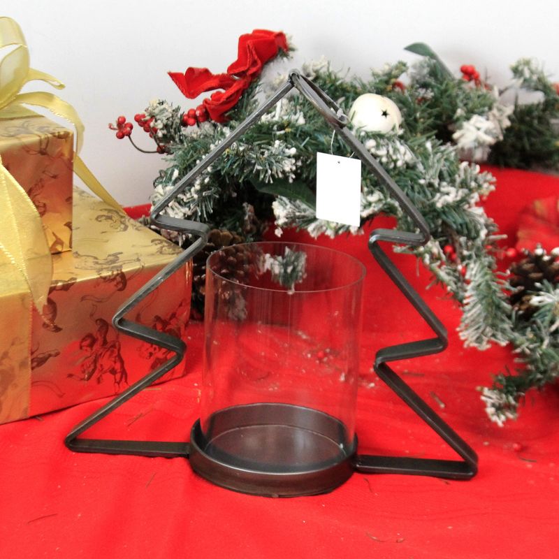 Christmas 12.5" Metal Christmas Tree (Med) Candle Holiday  -  Candle Holders