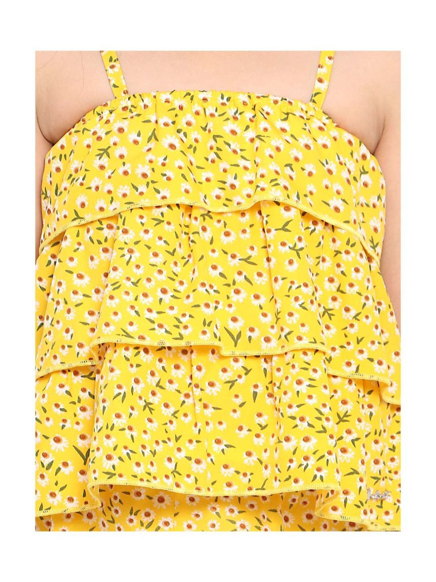Nauti Nati Kids Yellow Floral Print Top with Shorts