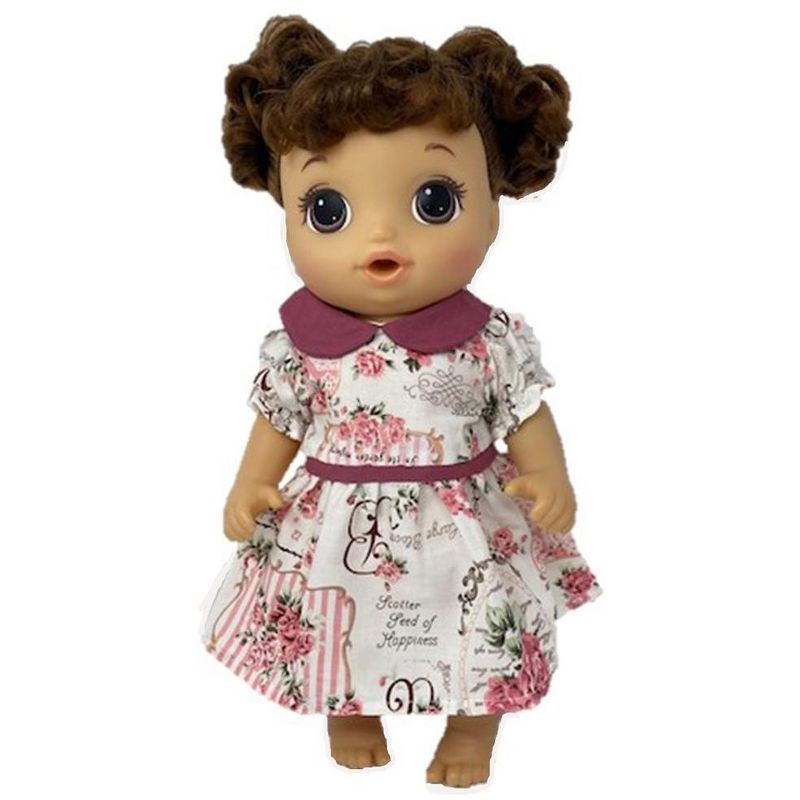 Doll Clothes Superstore Happiness Print Dress Fits Baby Alive Go Go Potty Dance Sweet Tears And Little Baby Dolls