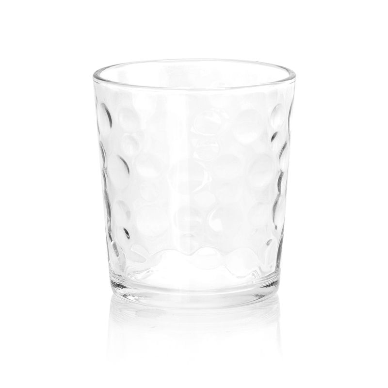 Gibson Home Great Foundations 16 Piece Tumbler and Double Old Fashioned Glass Set in Bubble Pattern