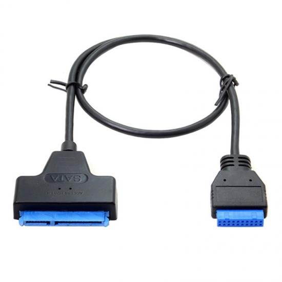 CY 2.5 Inch SATA 22Pin SSD HDD to USB 3.0 Motherboard 19Pin 20Pin Header Cable 50cm
