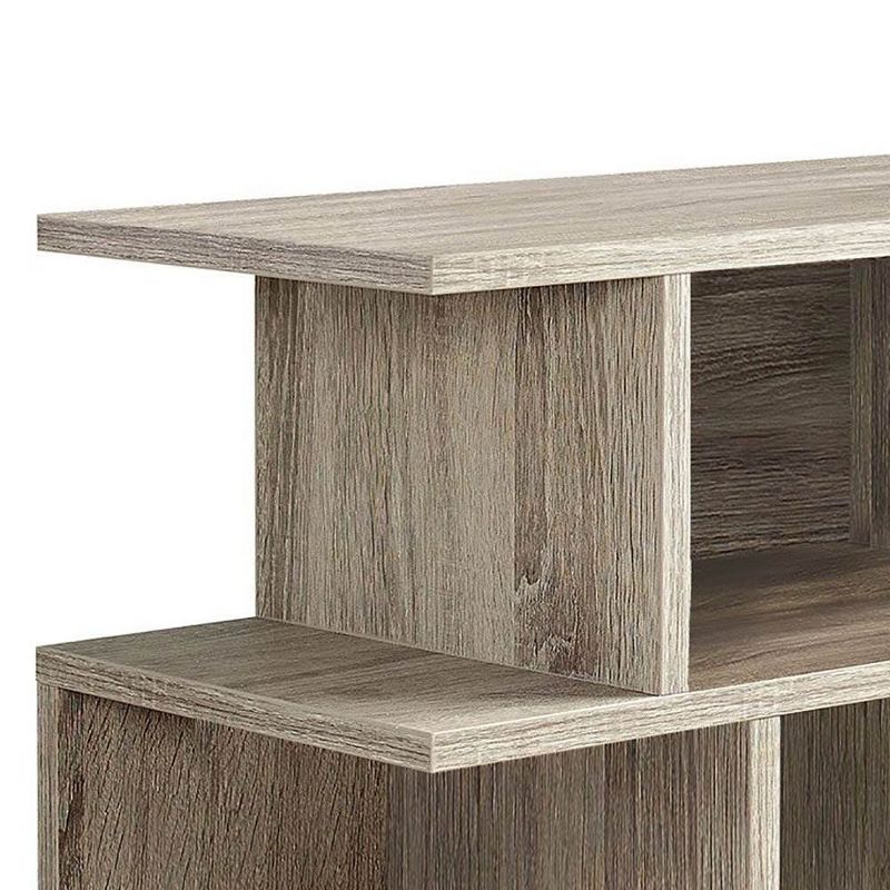 Monarch Specialties 24" Reclaimed Wood Hollow Side Accent Table, Taupe (2 Pack)