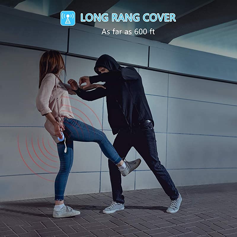 Safe Personal Alarm Safesound Personal Alarm with LED Light Emergency Safety Alarm Keychain for Women Girls Kids Elderly 8Color