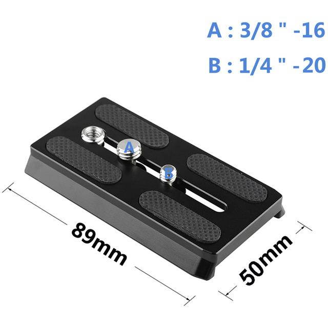 CAMVATE Manfrotto Slide-In Camera Quick Release Plate with 1/4" & 3/8" Threads