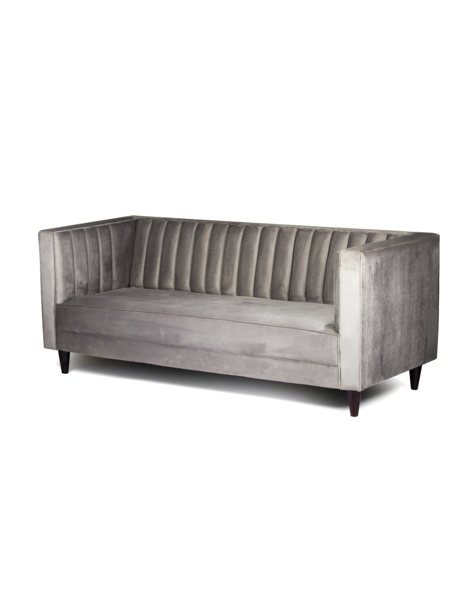 Durian Berry Black Premium Leatherette 2 Seater Sofa