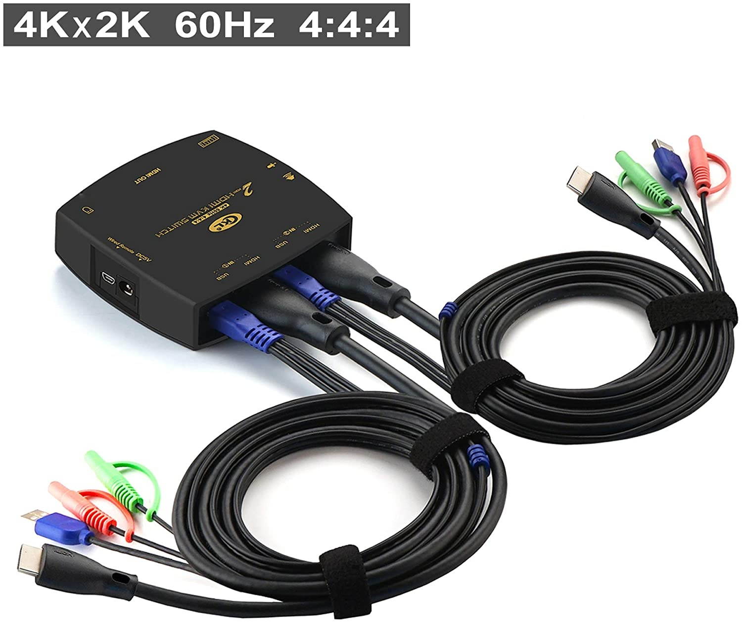 CKL HDMI KVM Switch 2 Port with Cables 4K@60Hz 4:4:4 321HD (CKL-321DH)