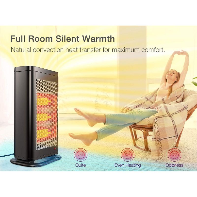 Geek Heat HQ28-15M 2 In 1 Infrared & Convection Electric Portable Space Heater (2 Pack)