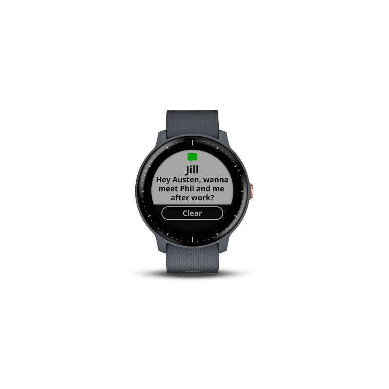 Garmin vivoactive 3 Music GPS Smartwatch - Granite Blue with Rose Gold