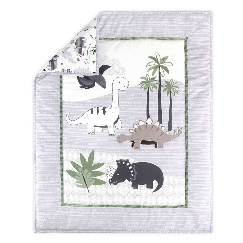The Peanutshell Dino Crib Bedding Set - 3pc