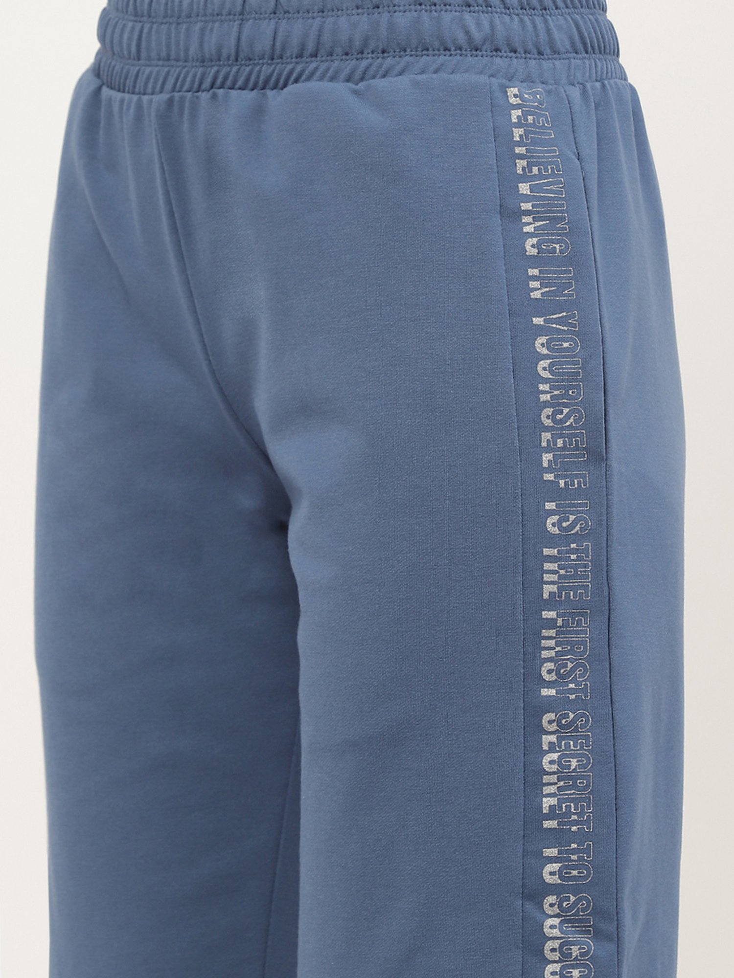 MADAME M Secret Blue Cotton Relaxed Fit Shorts