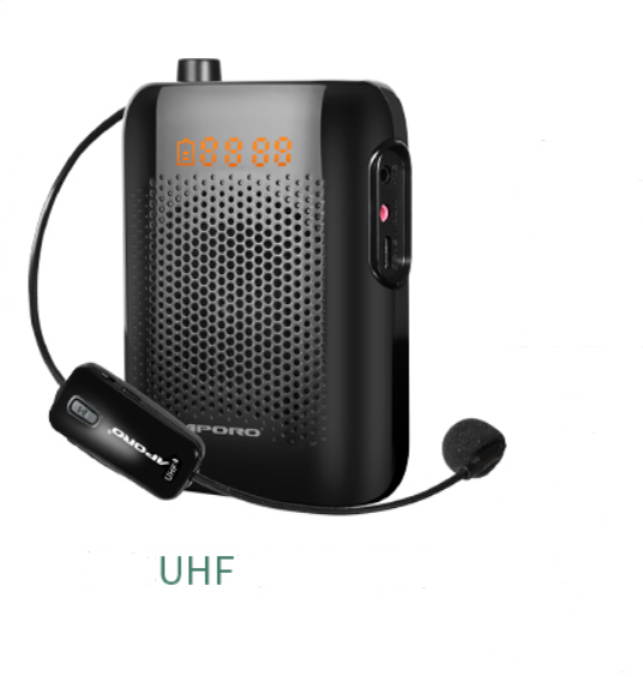 20W Voice Amplifier Portable Details about  Portable Wireless Voice Amplifier Fr Teaching Guiding Speaker+Headset Microphone Black UHF