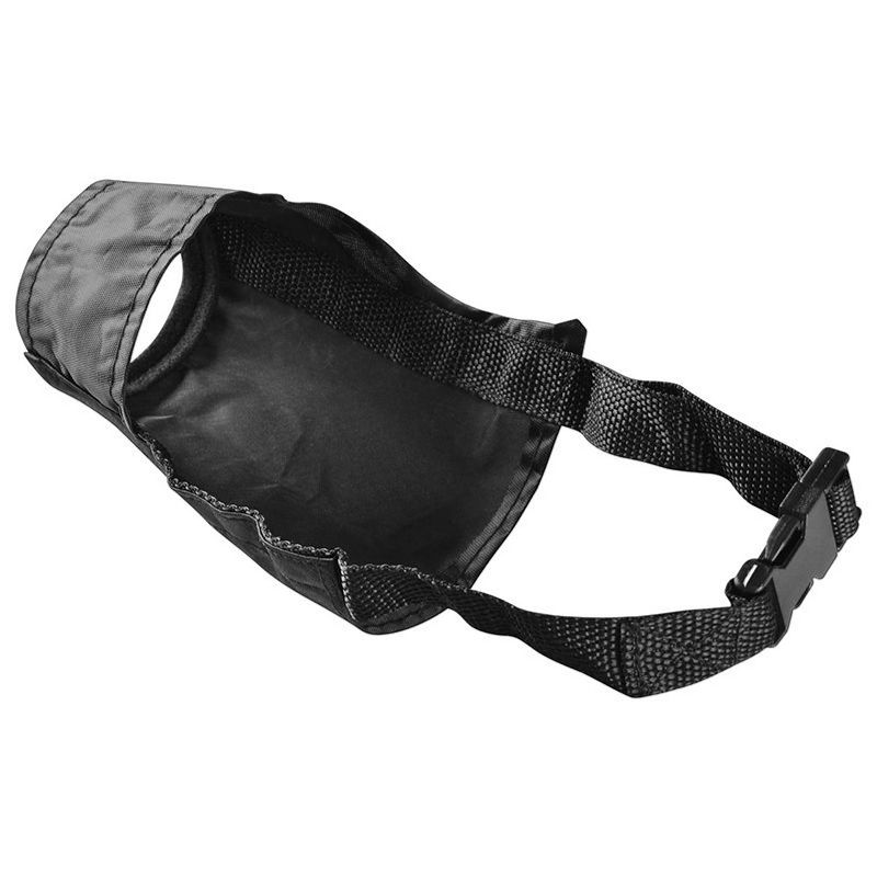Insten Nylon Fabric Dog Muzzle for No Biting, Black 7.4" Dog Mouth Cover for Big Dogs