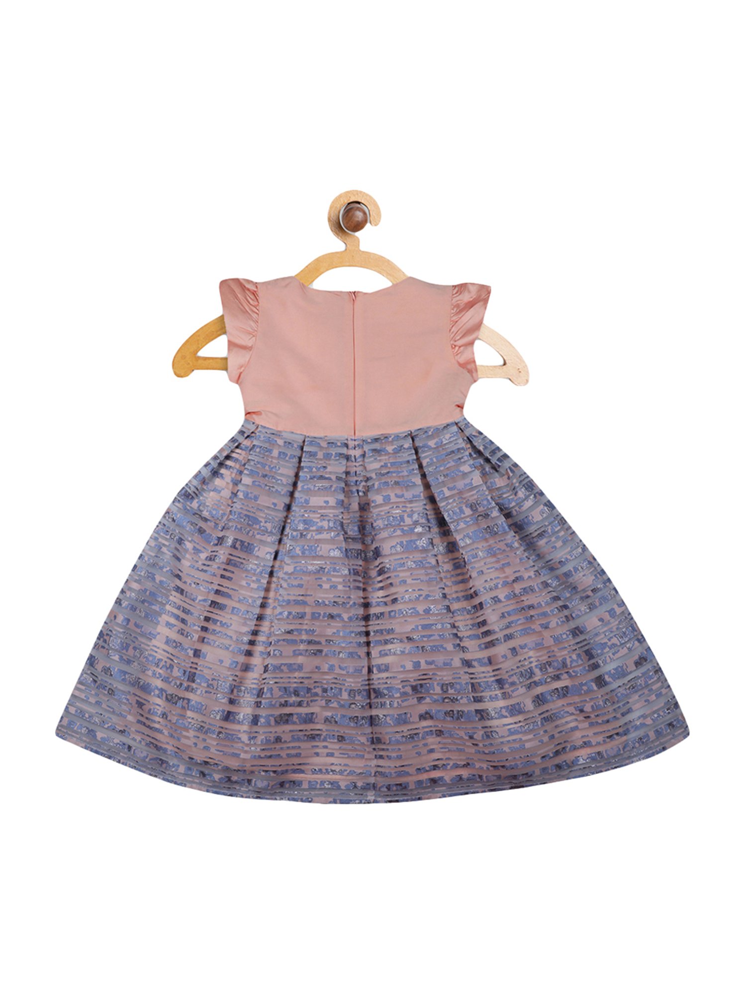Blue Giraffe Kids Grey & Pink Patch Work Dress