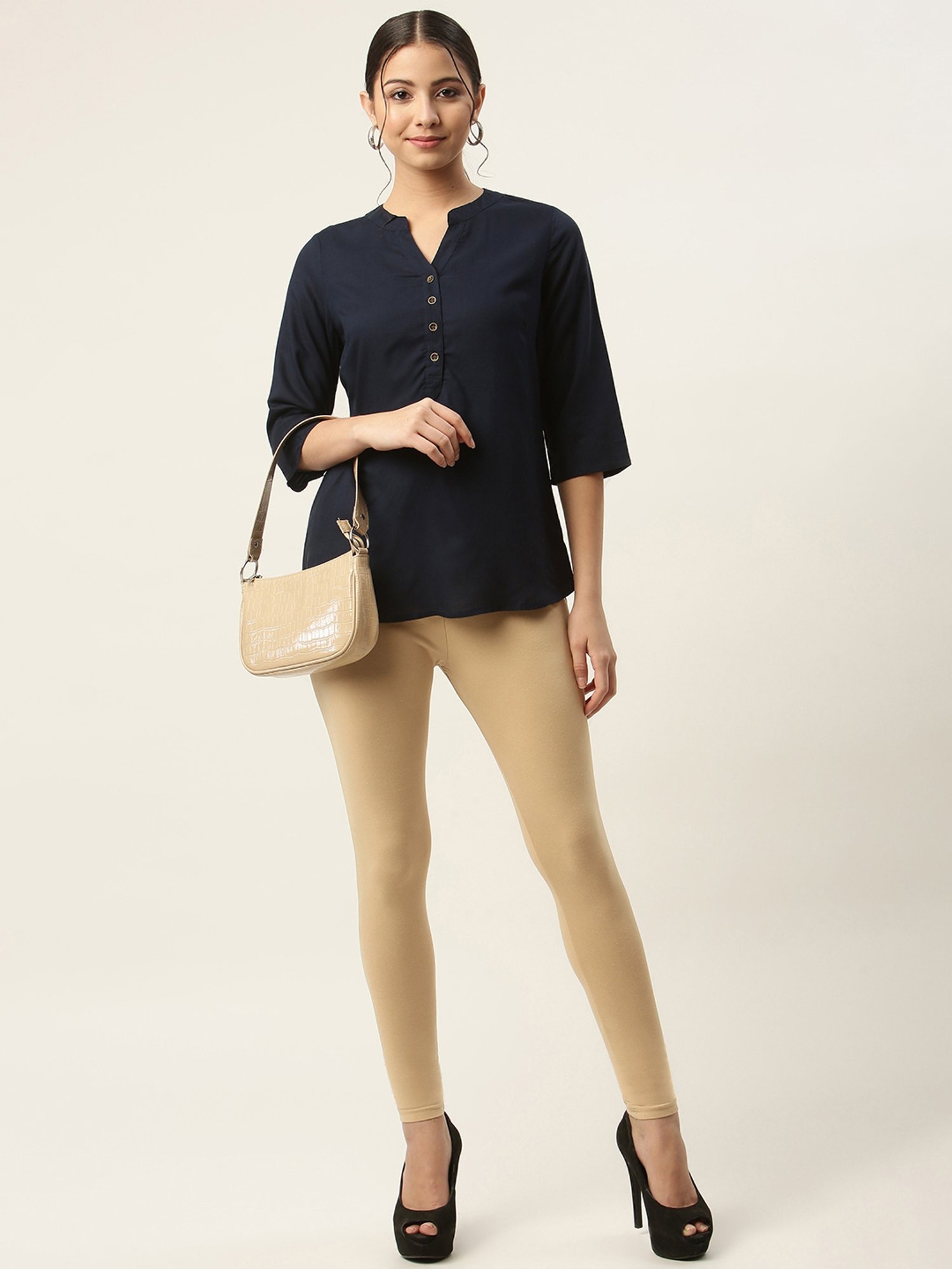 Ms.Lingies Khaki Cotton Leggings