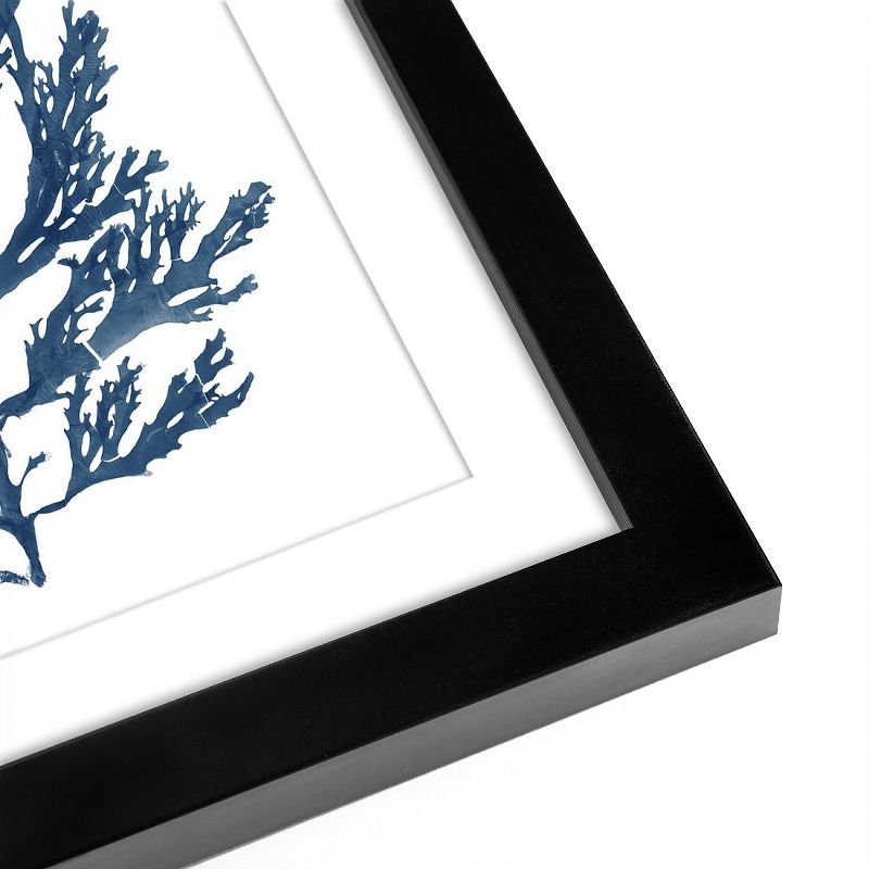 Americanflat Coral Reef In Indigo - Set of 2 Framed Prints by Wild Apple
