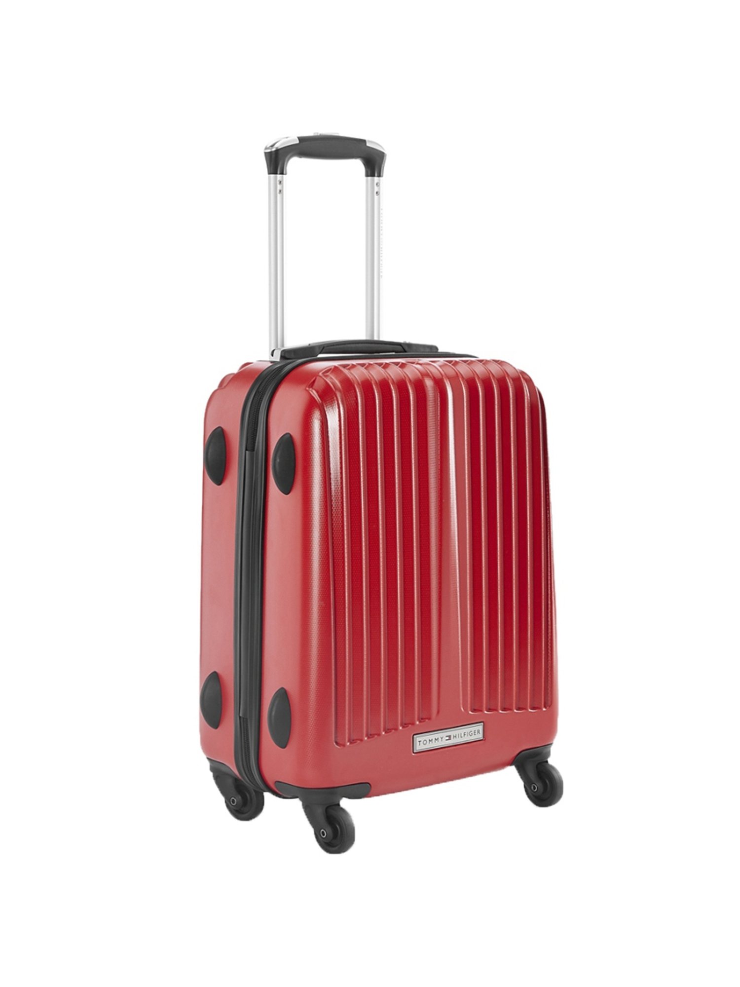 Tommy Hilfiger Crystal Red 4 Wheels Medium Hard Cabin Trolley - 39 cm