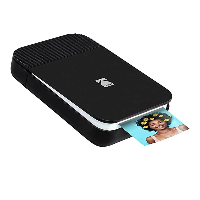 Smile Instant Digital Printer (Black/White) Photo Frames Bundle