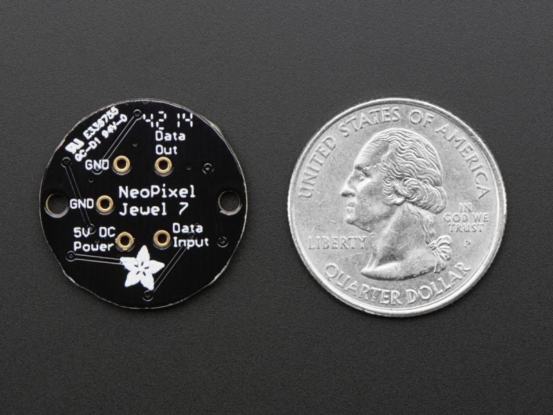 Adafruit NeoPixel Jewel, 7 - 5050 RGB LED with Integrated Drivers