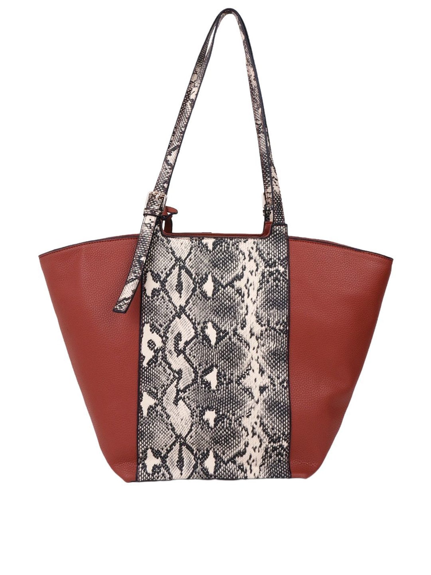 Carlton London Tan & Brown Animal Effect Large Shoulder Handbag