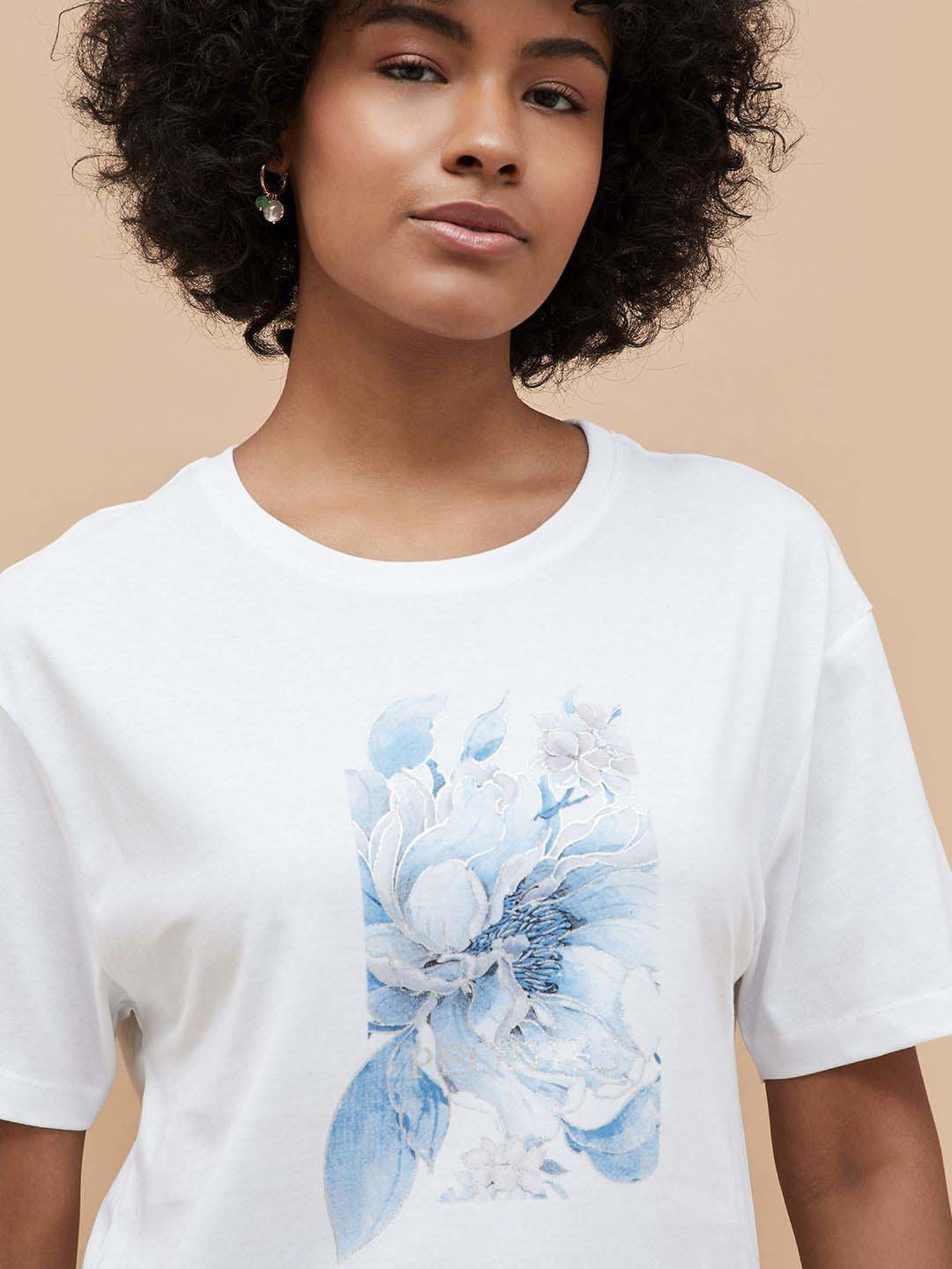 Fame Forever by Lifestyle White Cotton Printed T-Shirt