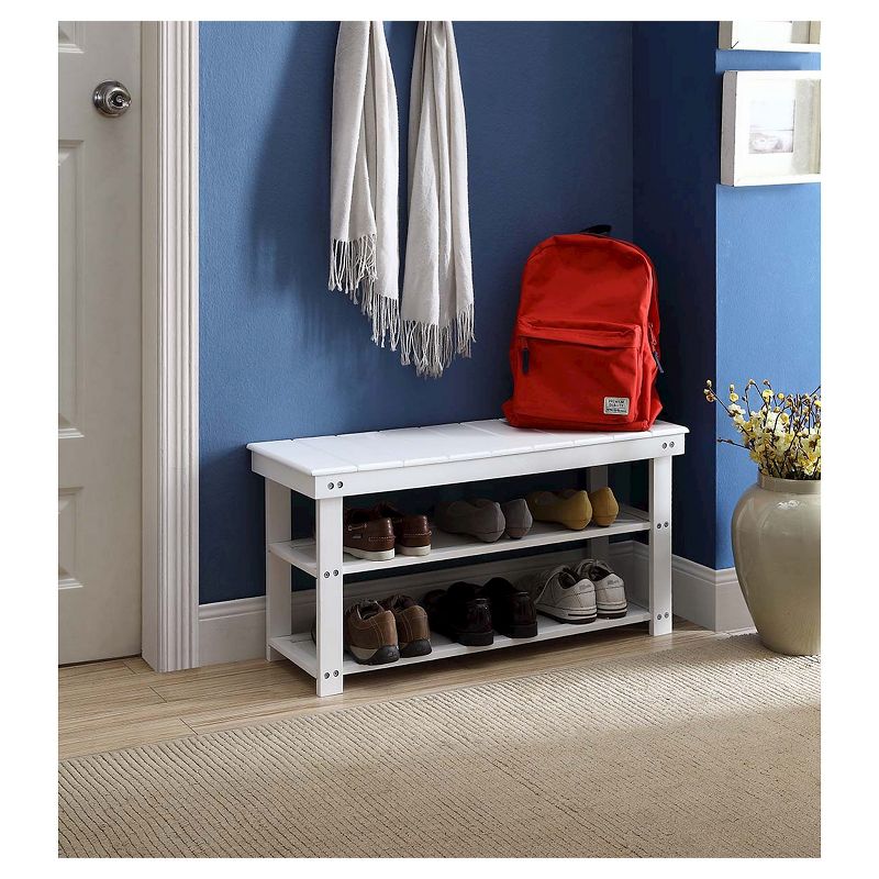 Oxford Utility Mudroom Bench White - Breighton Home