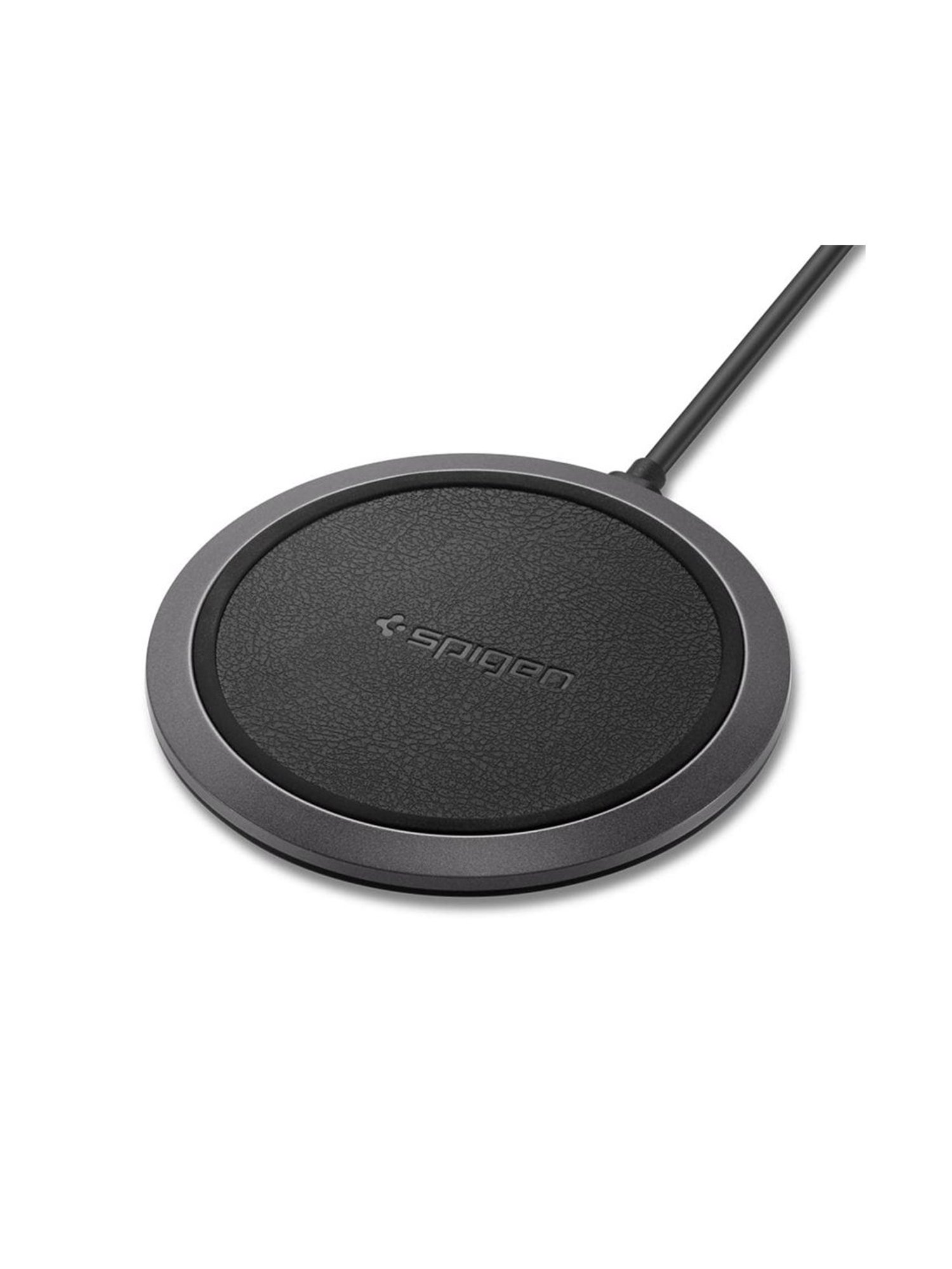 Spigen SteadiBoost Leather Designed 10W Wireless Charger - Black
