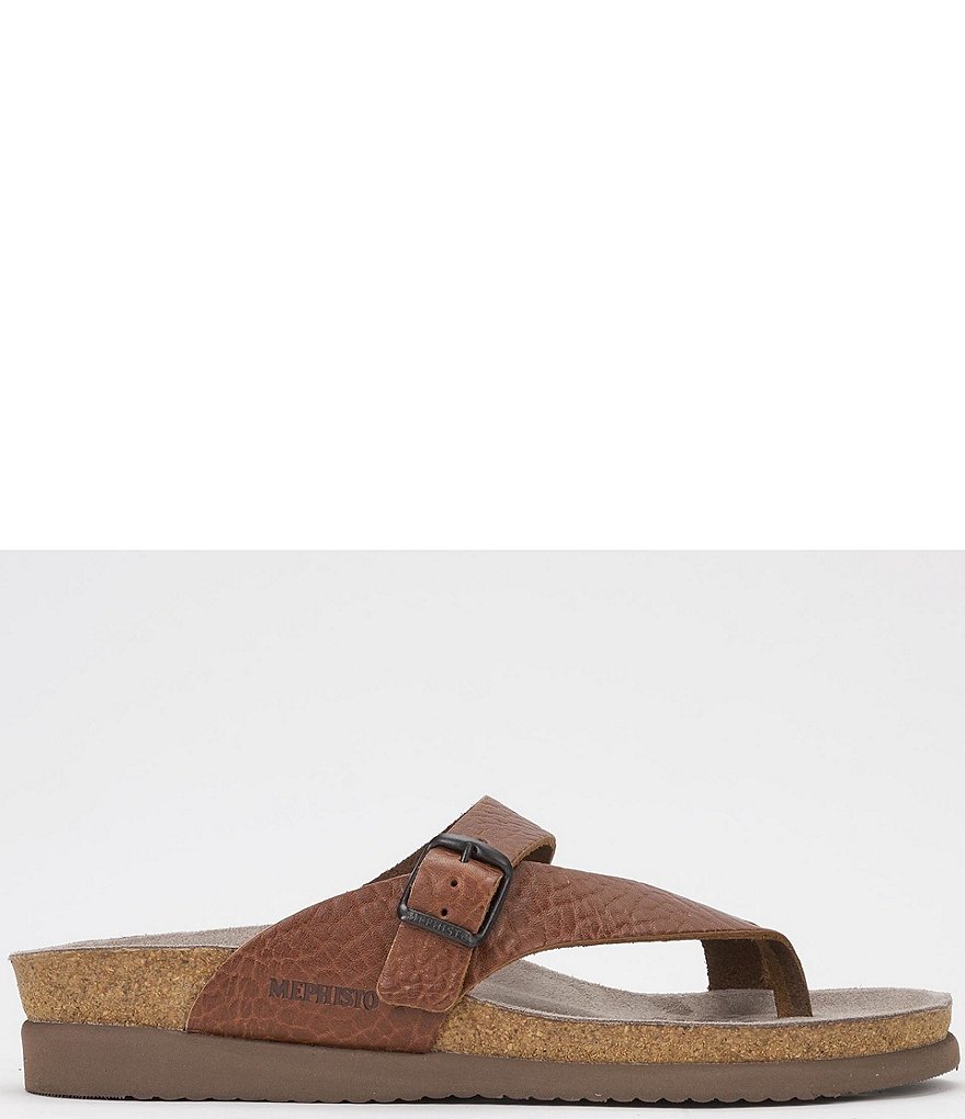 Mephisto Helen Buckle Detail Leather Casual Sandals