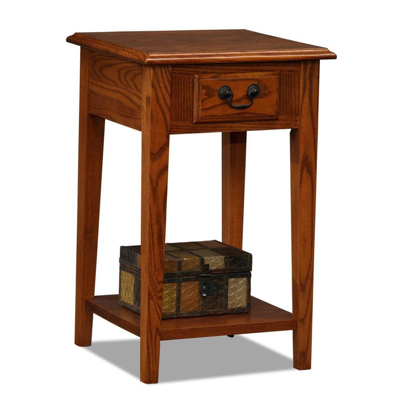 Favorite Finds Square Side Table Medium Oak Finish - Leick Home