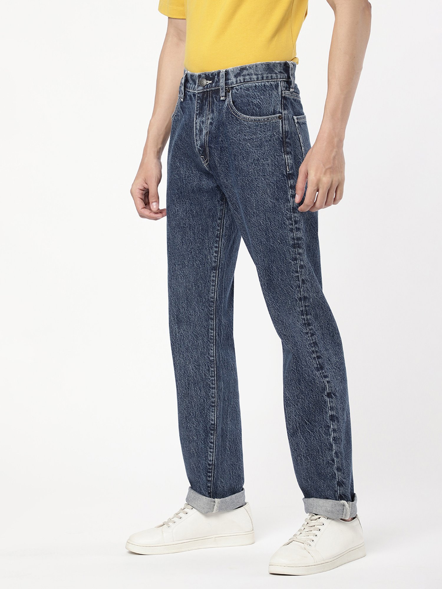 Passion Blue Regular Fit Lightly Washed Jeans