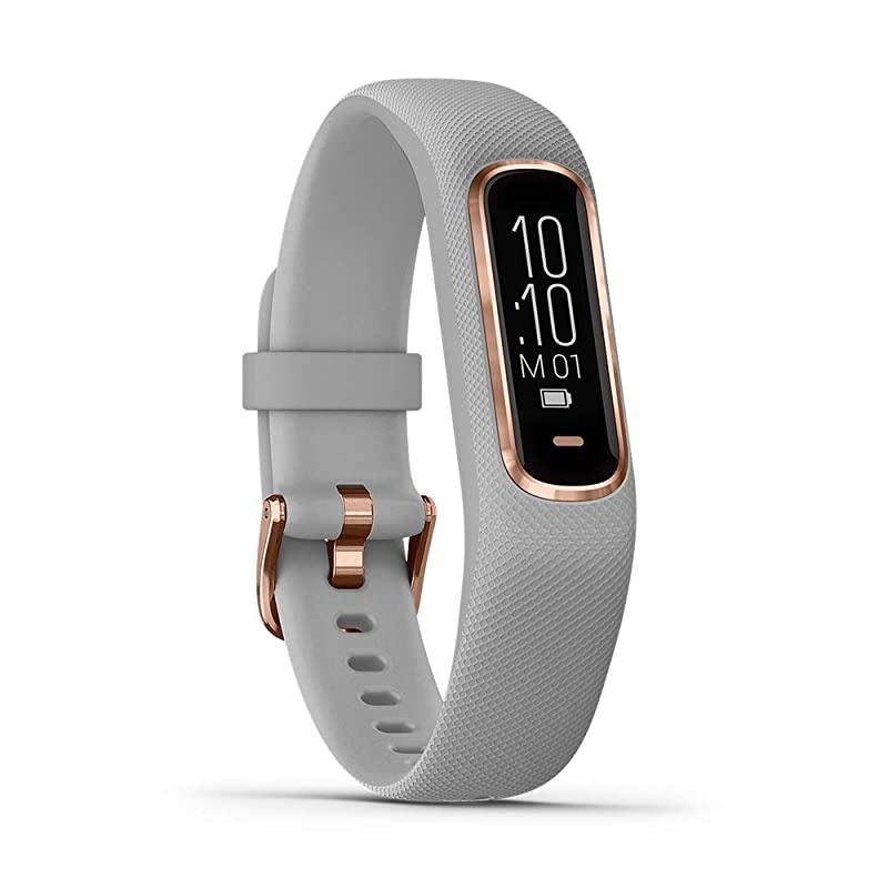 vivosmart 4, Activity and Fitness Tracker w/ Pulse Ox and Heart Rate Monitor, Rose Gold with Gray Band