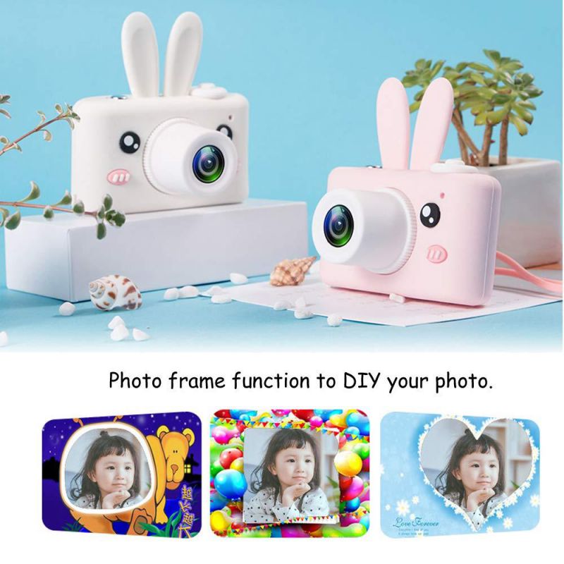 Tipmant Cartoon Smart Children's Digital Camera 8 MPX, 4X Optical Zoom, 2" IPS HD Screen, 17mm Lens for School Students Boys Girls Kids Gift (with 16GB TF Card,Pink Pig)