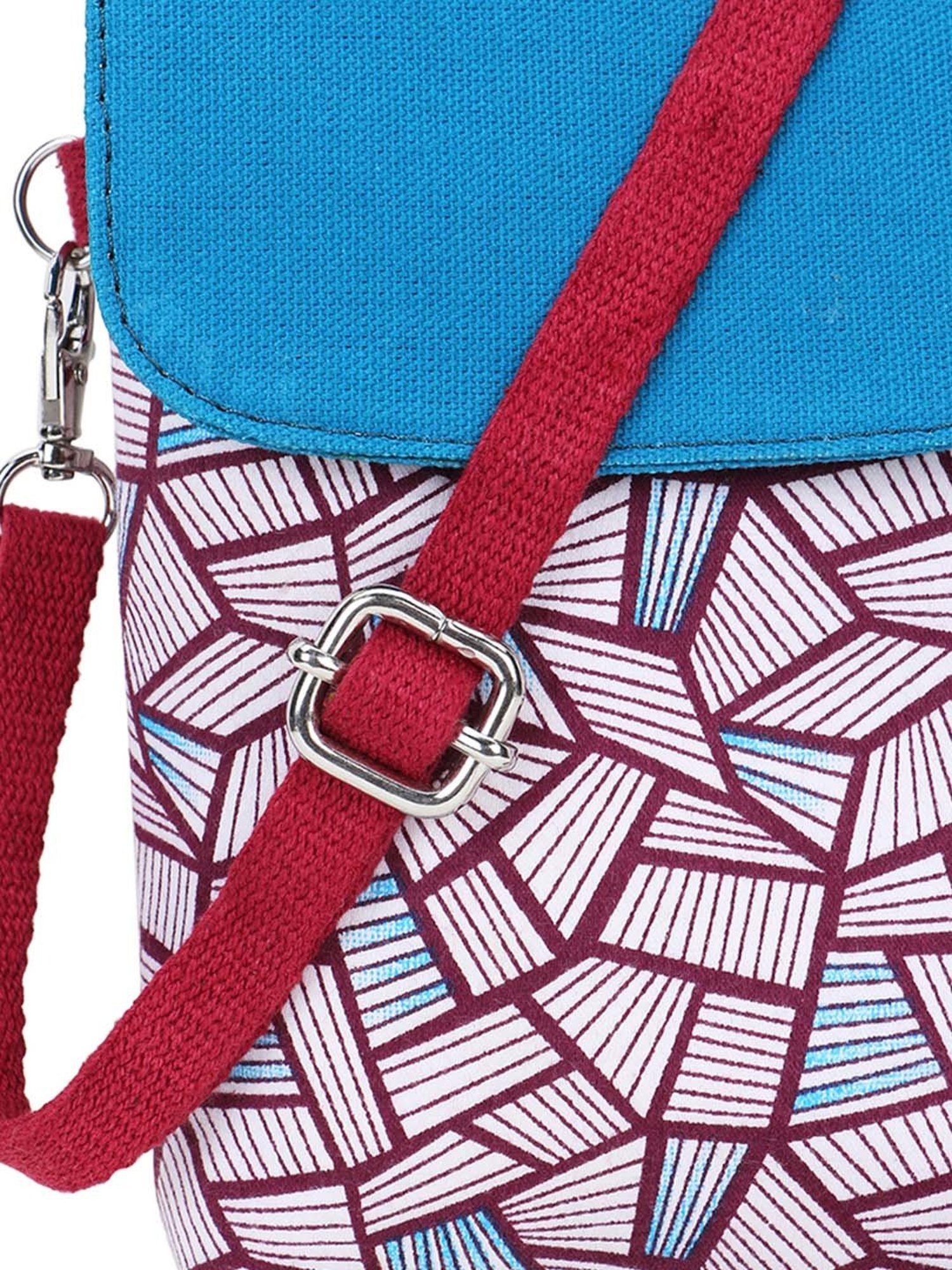 Spice Art Maroon Printed Mini Cross Body Bag