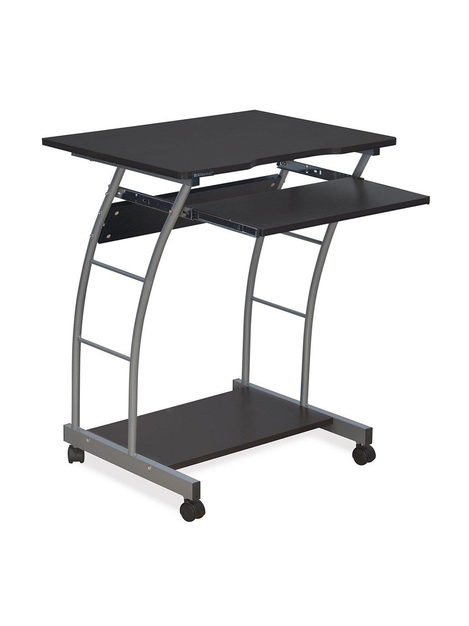 Nilkamal Leo Black & Walnut Brown Engineered Wood Computer Table