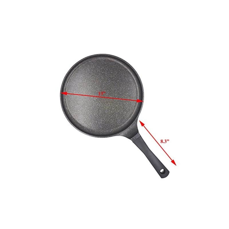 Non-stick Round Aluminum Griddle for Stove Tops and Gas or Electric Grills, Marble Coated -  (28cm)