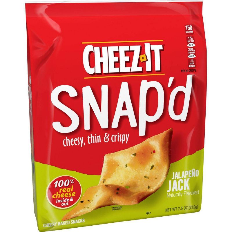 Cheez-It Snap'd Jalapeno Jack Cheesy Baked Snacks - 7.5oz