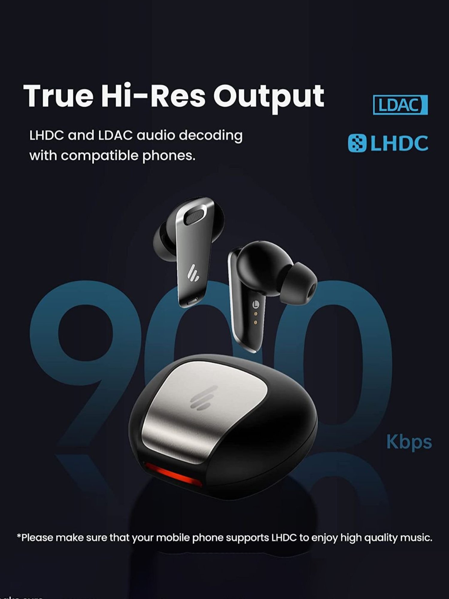 Edifier NeoBuds Pro True Wireless Stereo Earbuds with Active Noise Cancellation (Black)